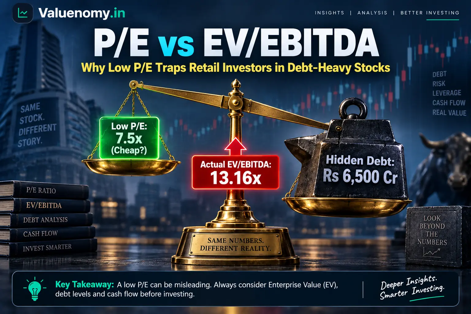 P/E vs EV/EBITDA: Why Dalal Street’s Favorite Multiple Traps Retail Investors in Debt Laden Stocks